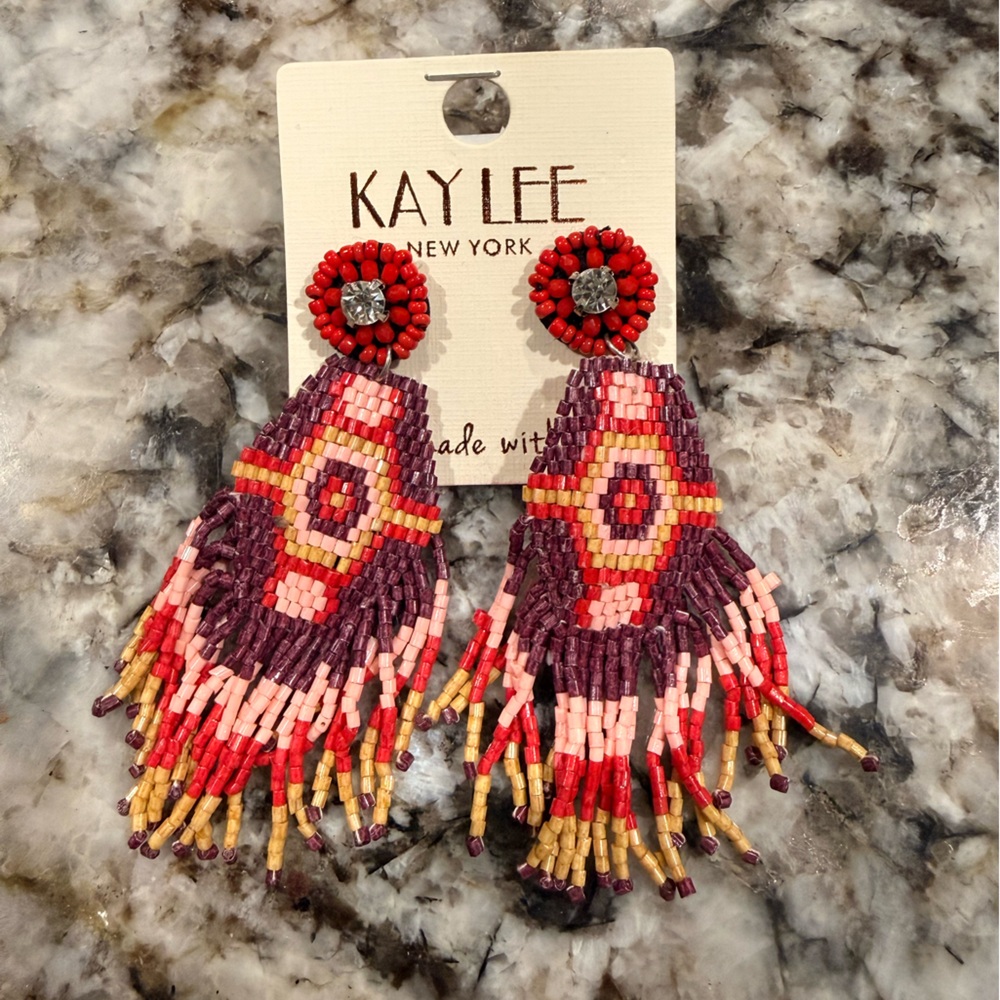 Kay Lee colorful Beaded Earrings
